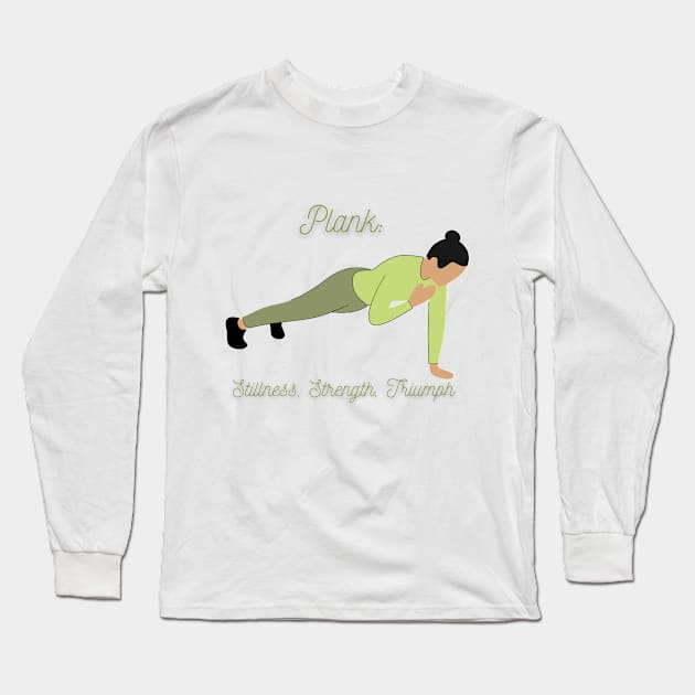 WOMAN PLANK DESIGN Long Sleeve T-Shirt by Mujji